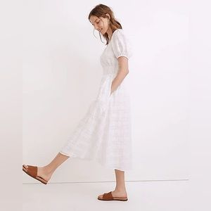 Sophia Midi Dress in Seersucker Check